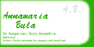 annamaria bula business card